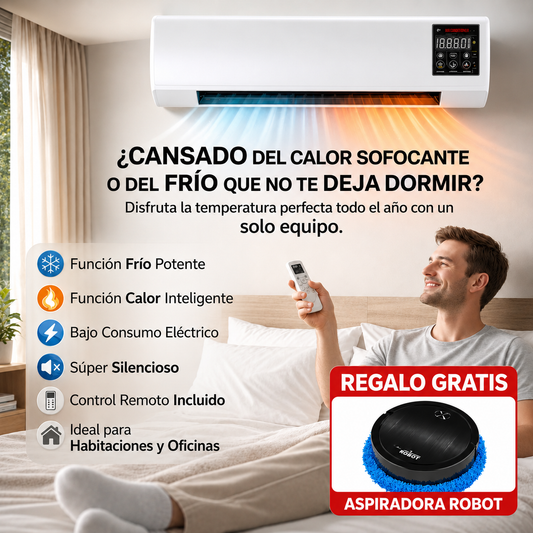 Aire Acondicionado Portátil 2 en 1 Frío/Calor – Potente, Compacto y Económico