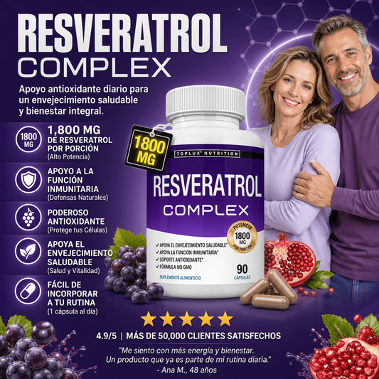 Toplux Nutrition ® - RESVERATROL COMPLEX 90 CAPSULAS